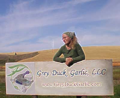 Grey Duck Garlic, Patty by Grey Duck Garlic sign